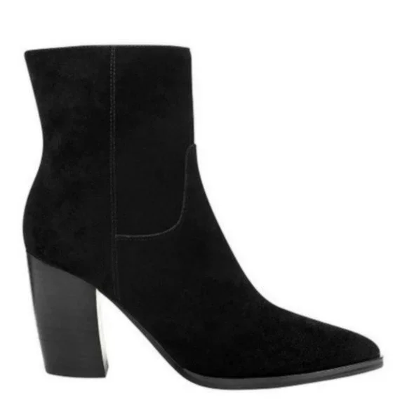 Marc Fisher LTD Giana Black Suede Booties - Picture 1 of 8